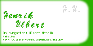 henrik ulbert business card